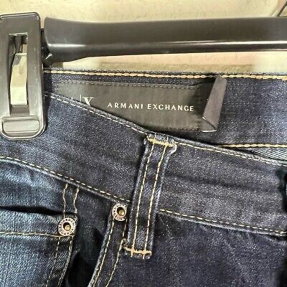 AX Armani Exchange High Rise Straight Ankle Jeans Soft Denim Women's Pants Size - Picture 3 of 8